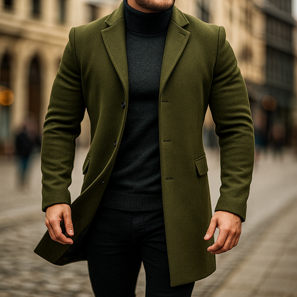 TRENCH EN LAINE POUR HOMMES
