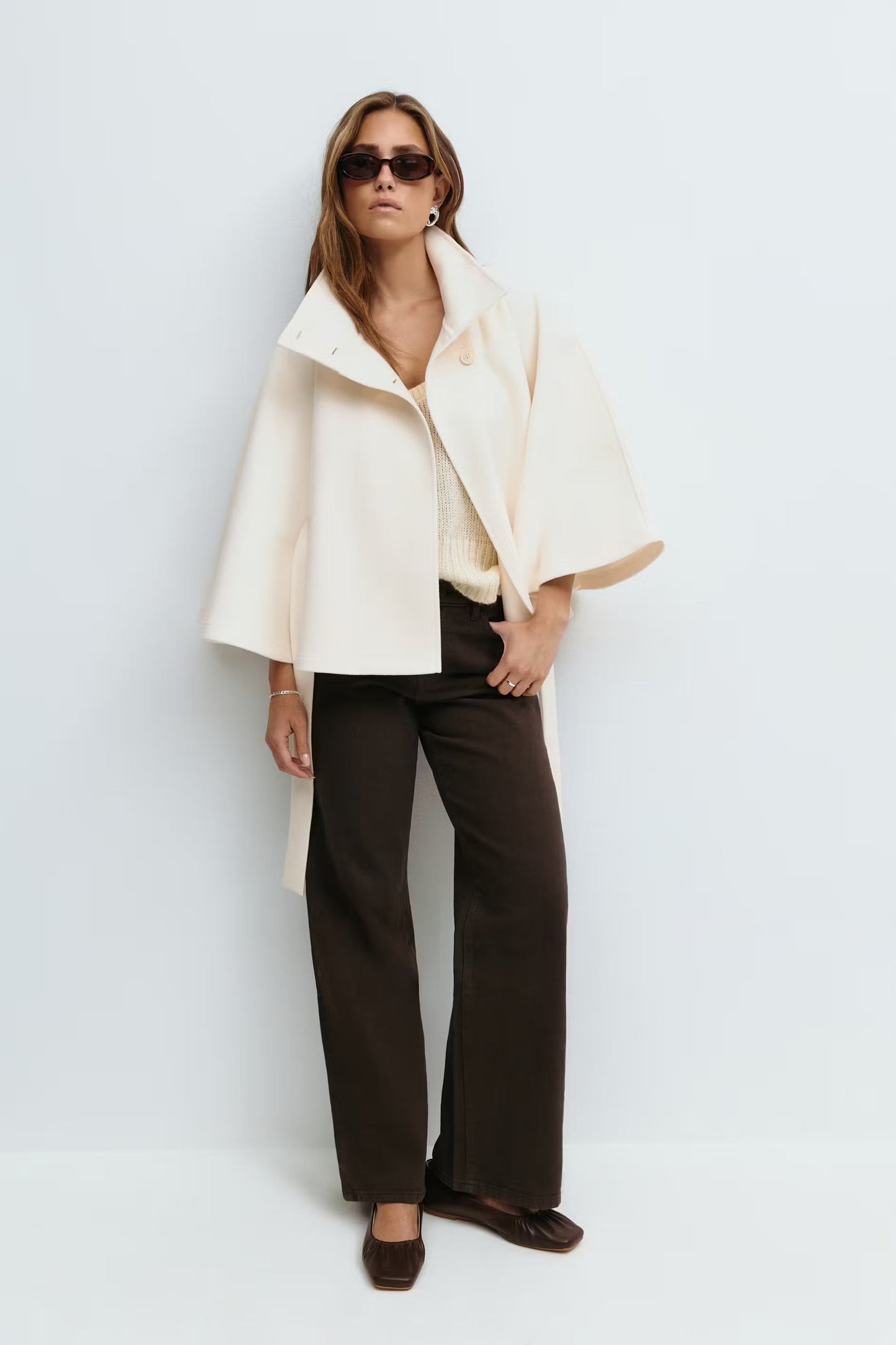 CAPE JACKET AVEC CEINTURE