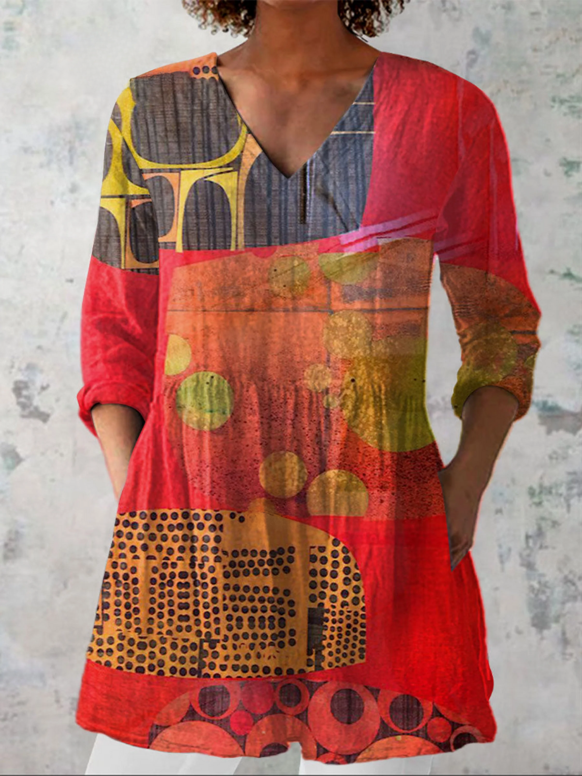 Blouse Longue Col V Fluide Camille