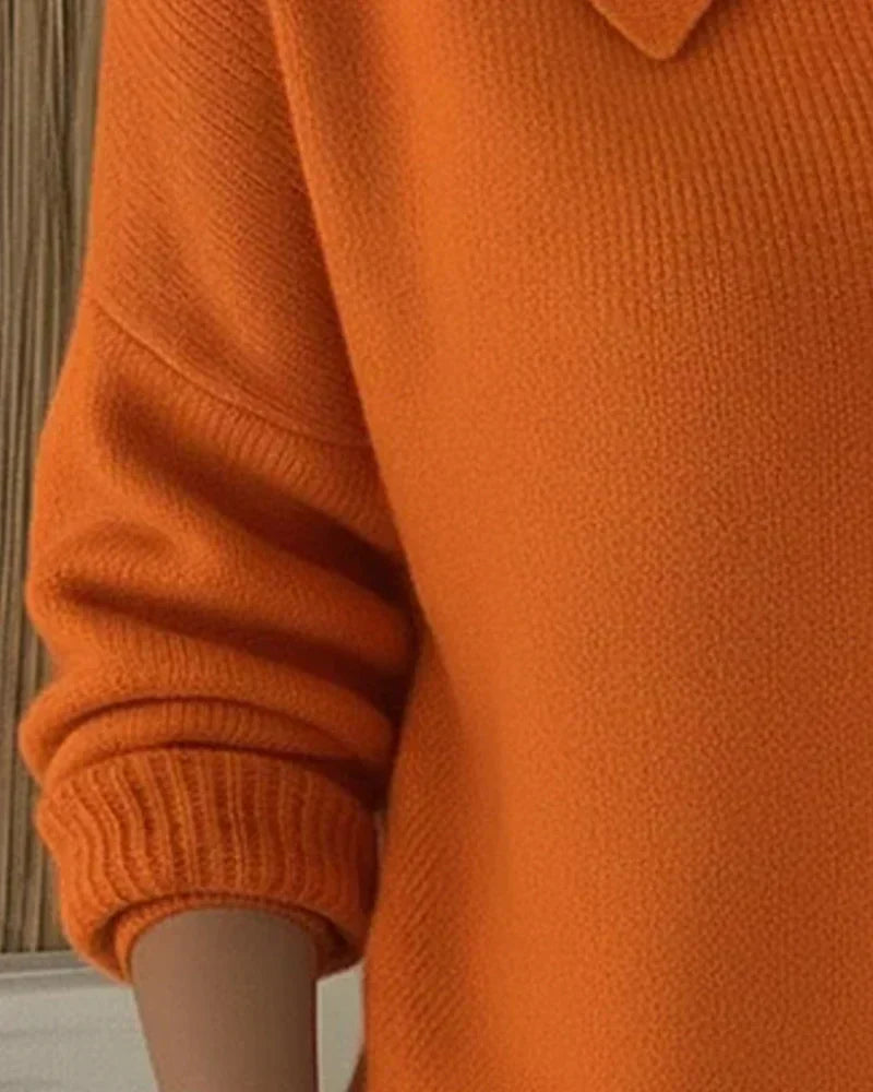 Estelle - Gilet en Maille à Col Chemise
