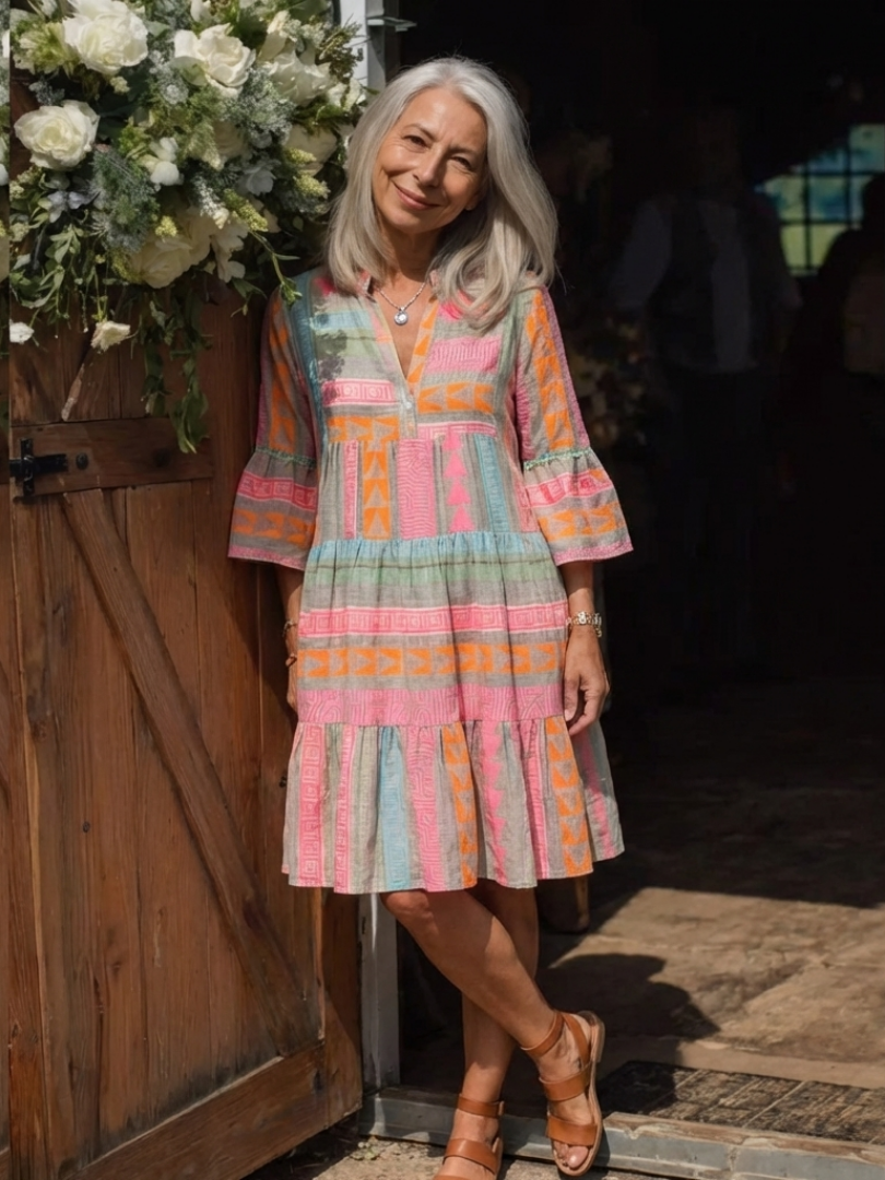 Robe à Imprimé Géométrique Maelle