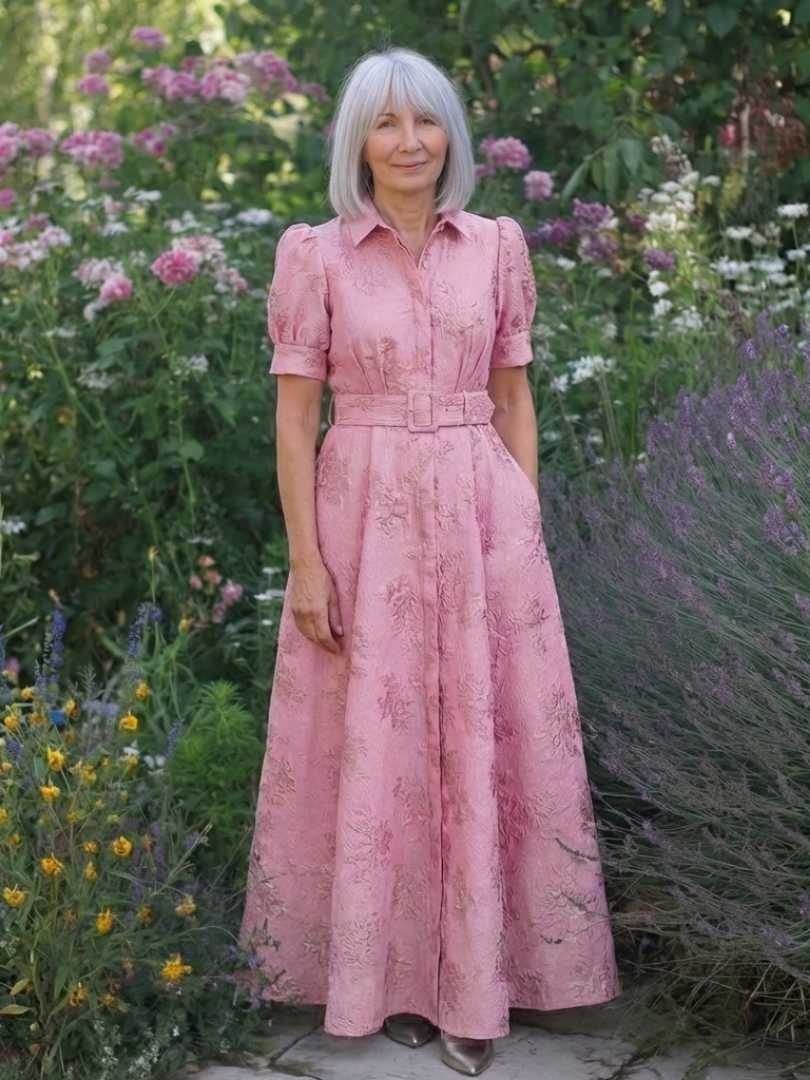 Robe chemise maxi florale Xanthea