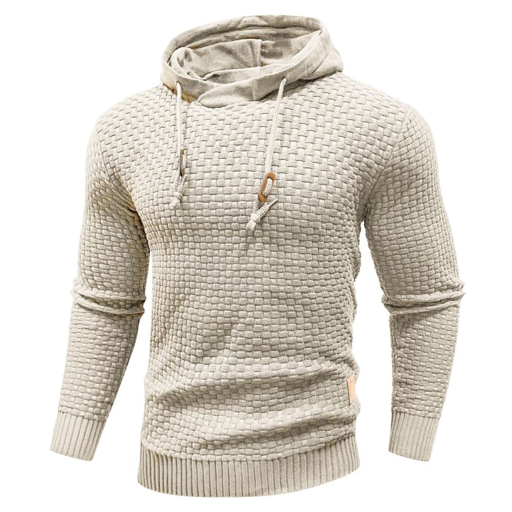 SWEAT À CAPUCHE CLASSIQUE EN LAINE POUR HOMME