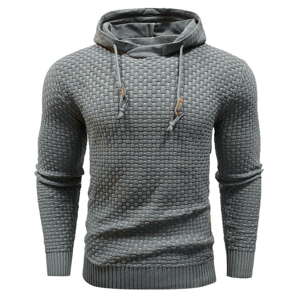 SWEAT À CAPUCHE CLASSIQUE EN LAINE POUR HOMME
