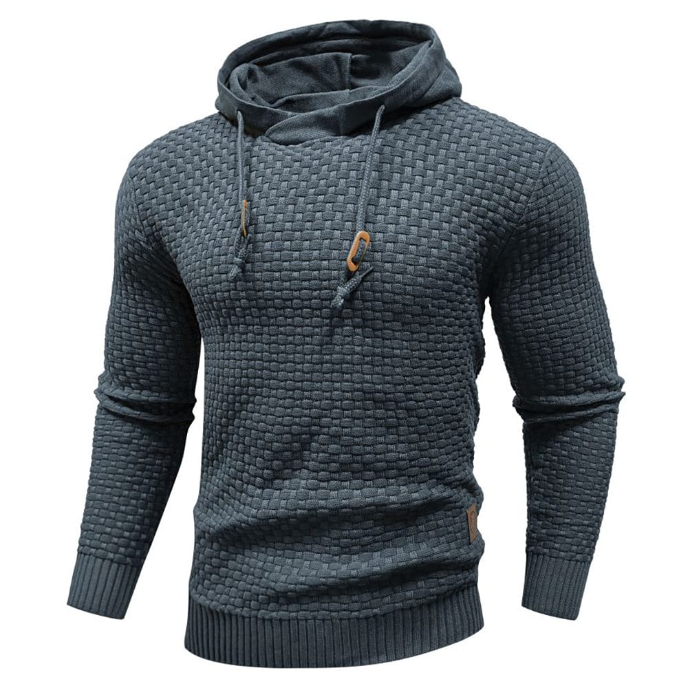 SWEAT À CAPUCHE CLASSIQUE EN LAINE POUR HOMME