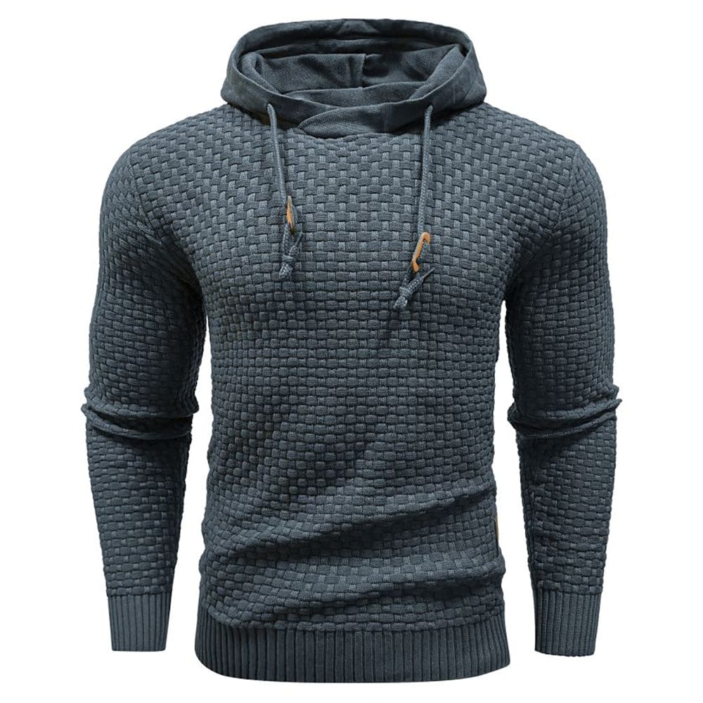 SWEAT À CAPUCHE CLASSIQUE EN LAINE POUR HOMME