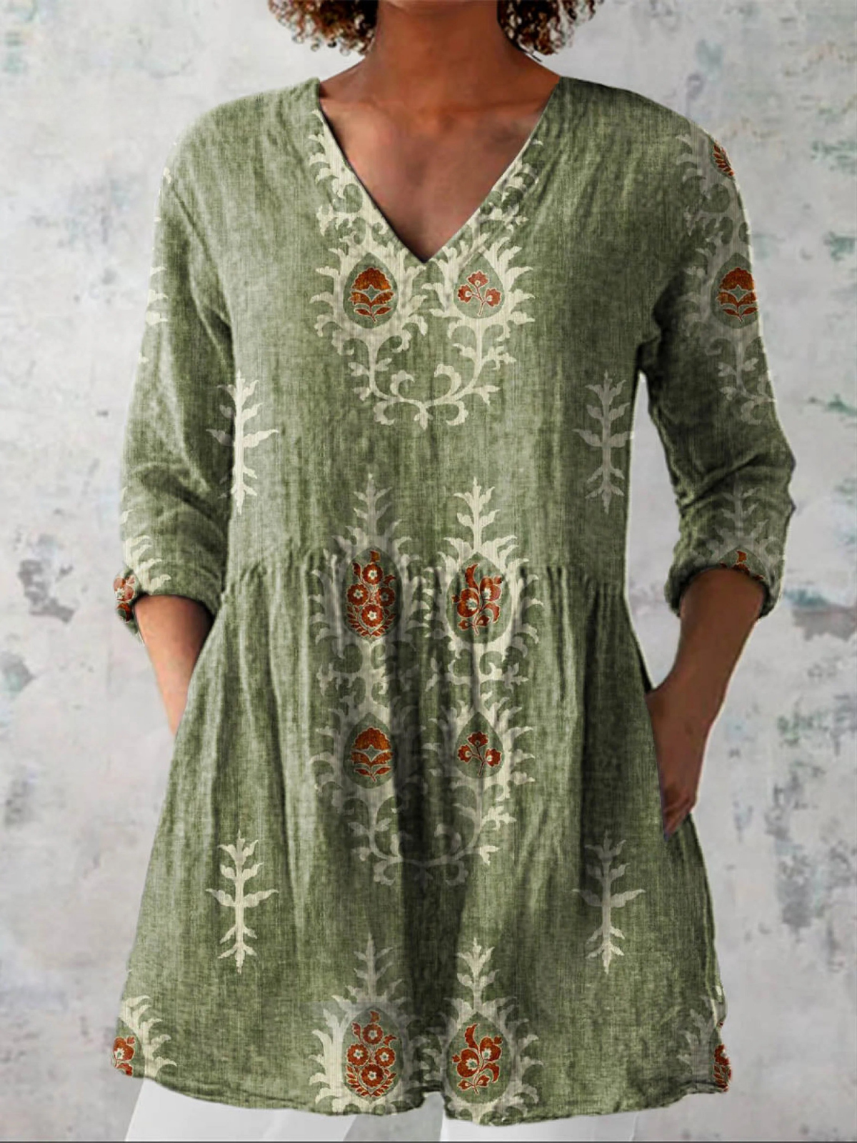 Blouse Longue Col V Fluide Aveline