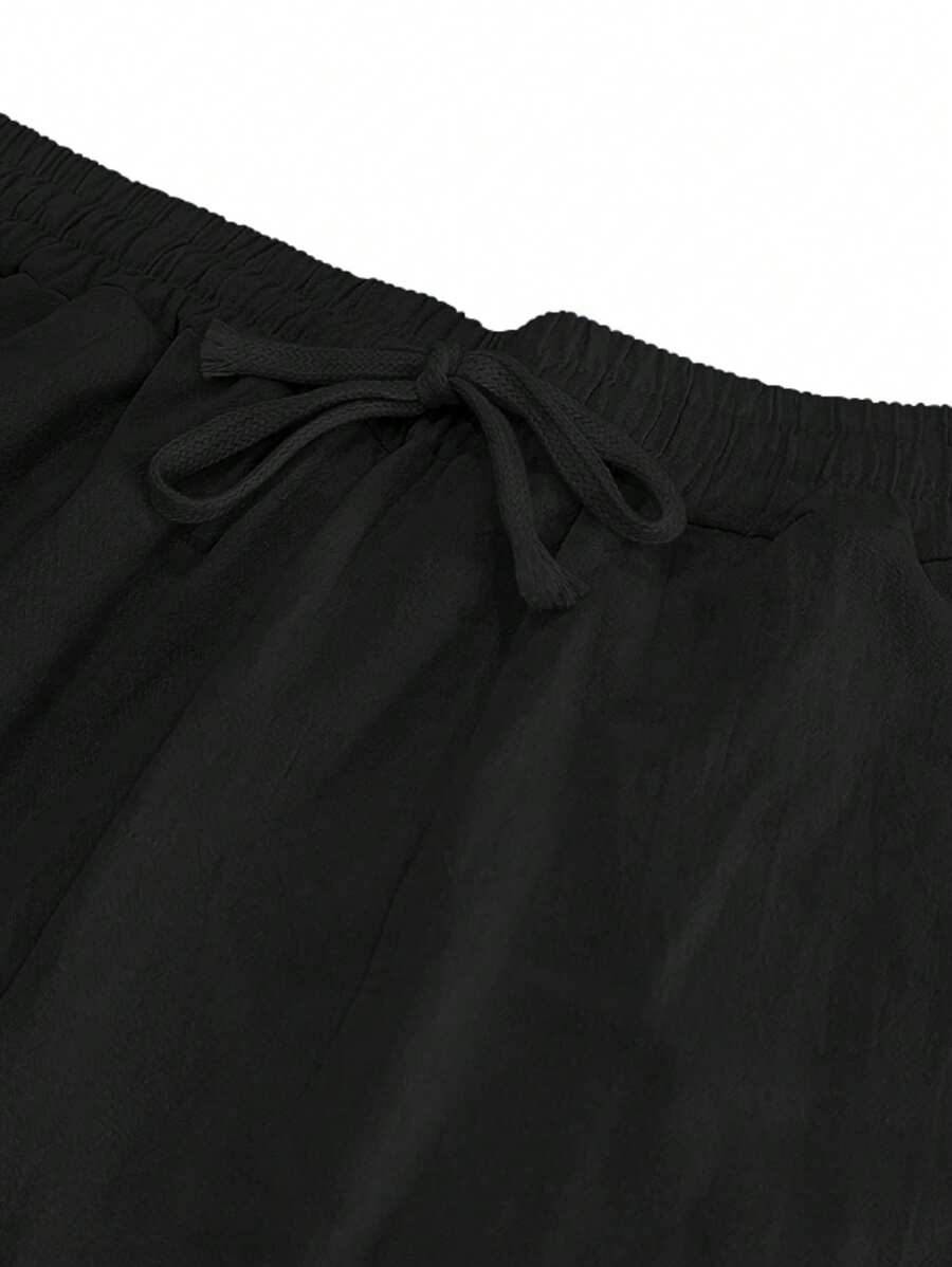 PANTALON LÉGER EN LIN AVEC CORDON