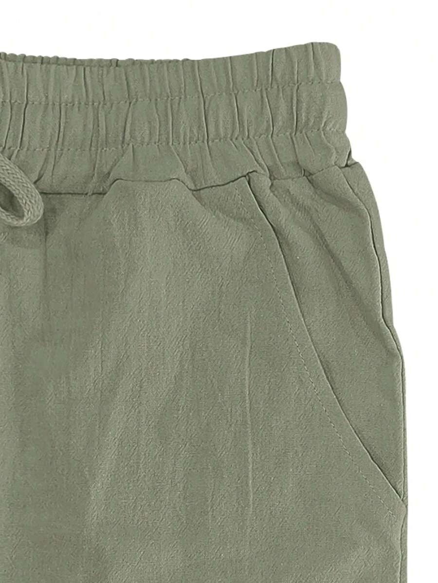 PANTALON LÉGER EN LIN AVEC CORDON