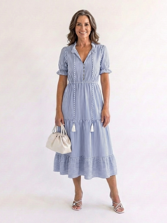 Robe midi à manches courtes Dakato
