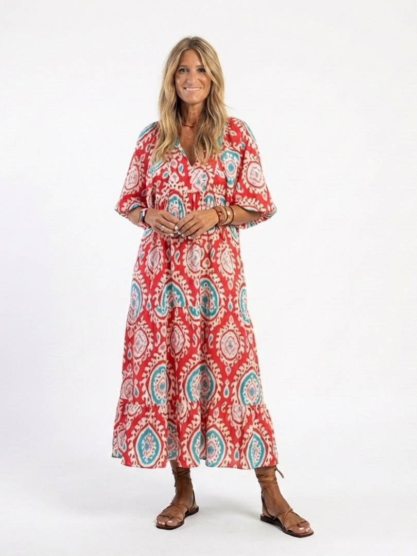 Robe midi à imprimé paisley Zaria