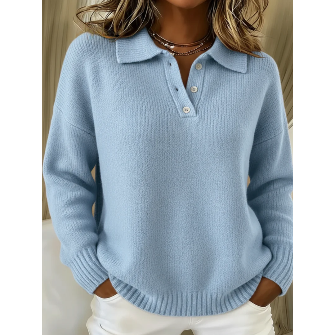 Marine - Pull Polo Doux