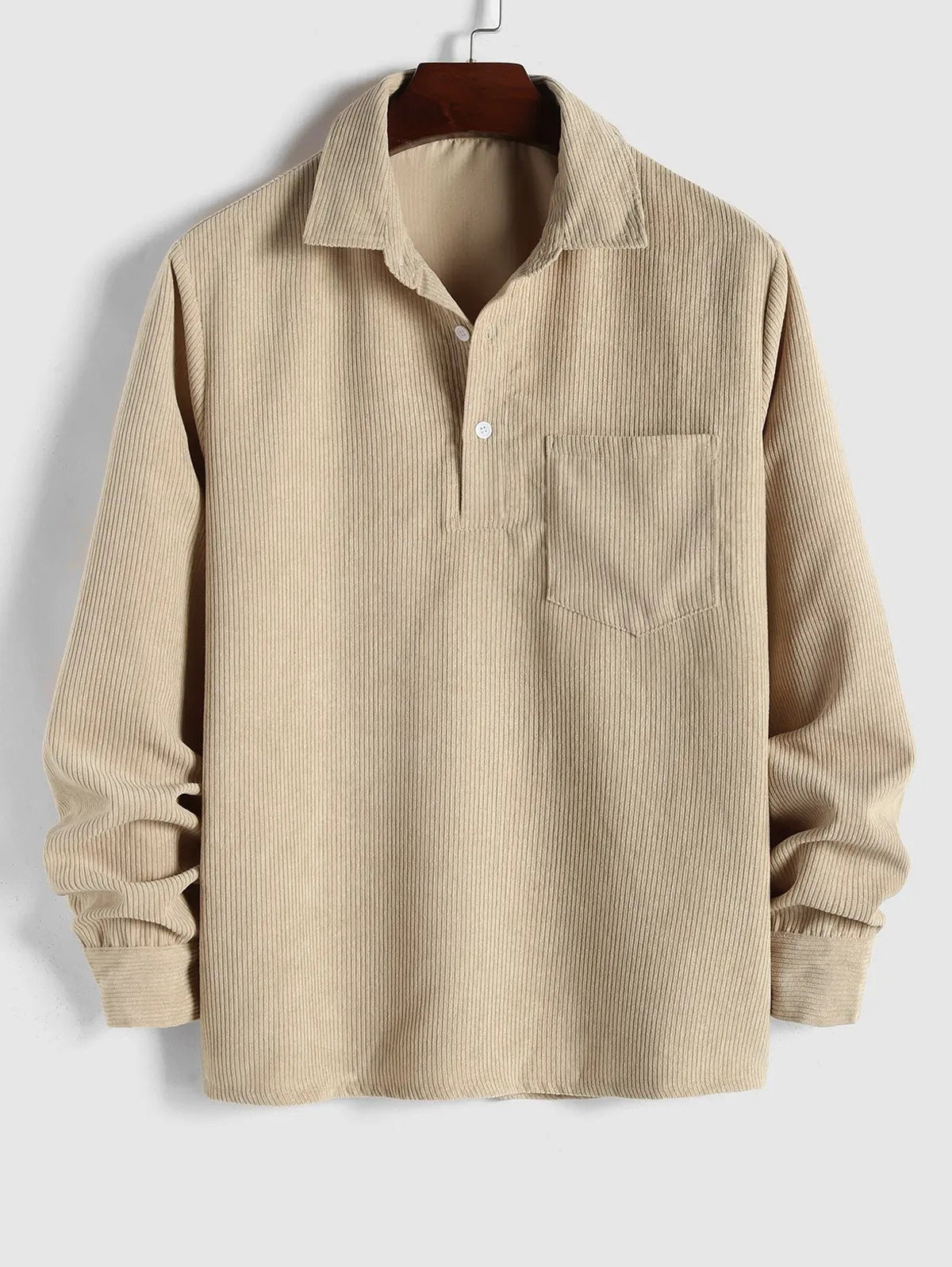 CHEMISE MANCHES LONGUES DEMI-BOUTONS POUR HOMME