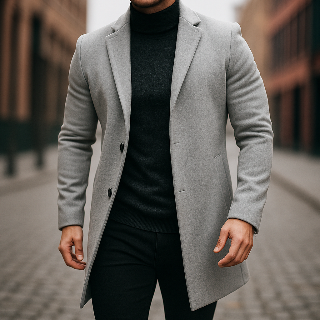 TRENCH EN LAINE POUR HOMMES