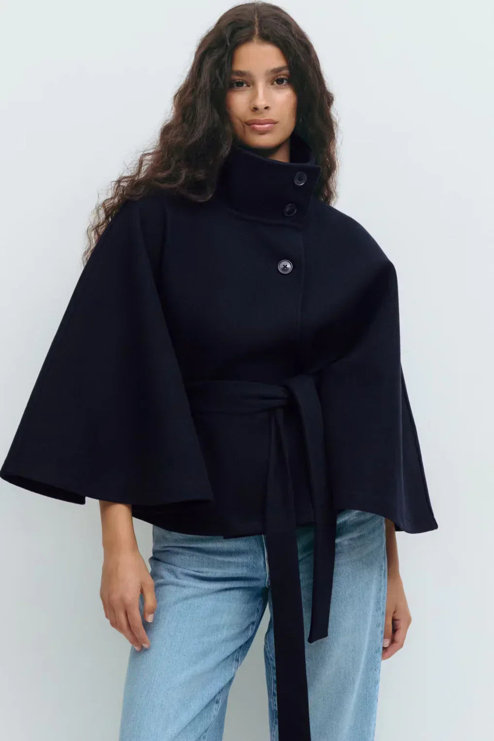 CAPE JACKET AVEC CEINTURE