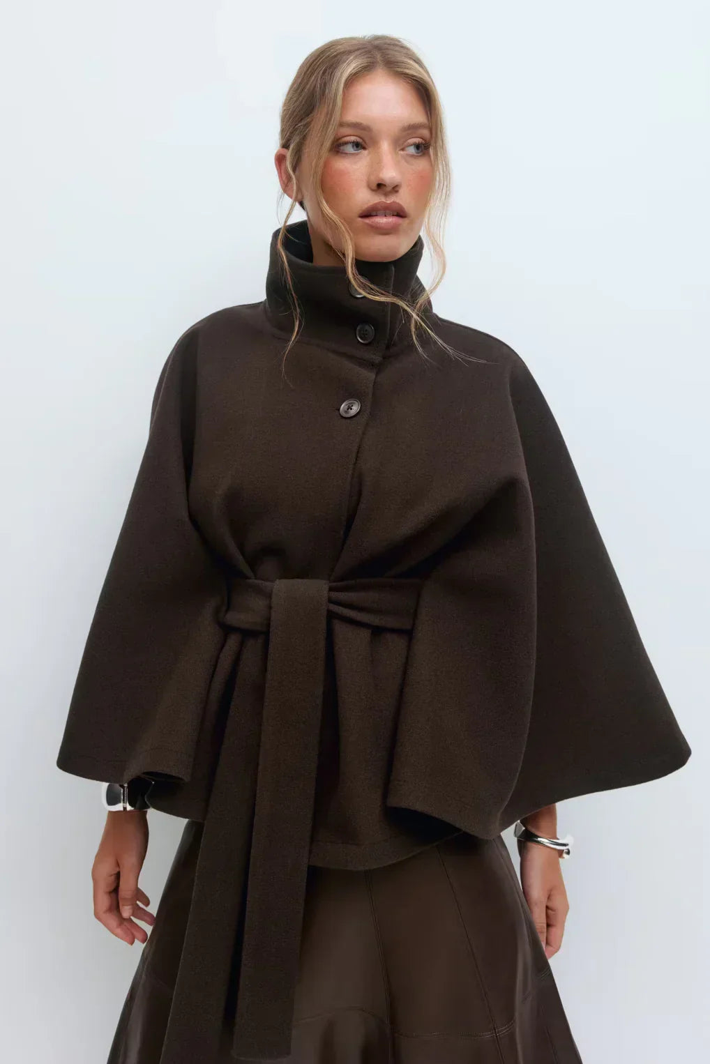 CAPE JACKET AVEC CEINTURE