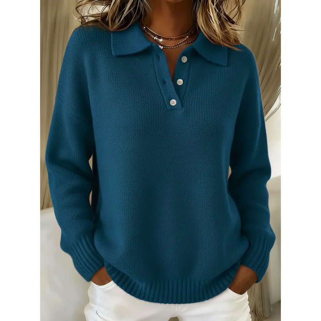Marine - Pull Polo Doux