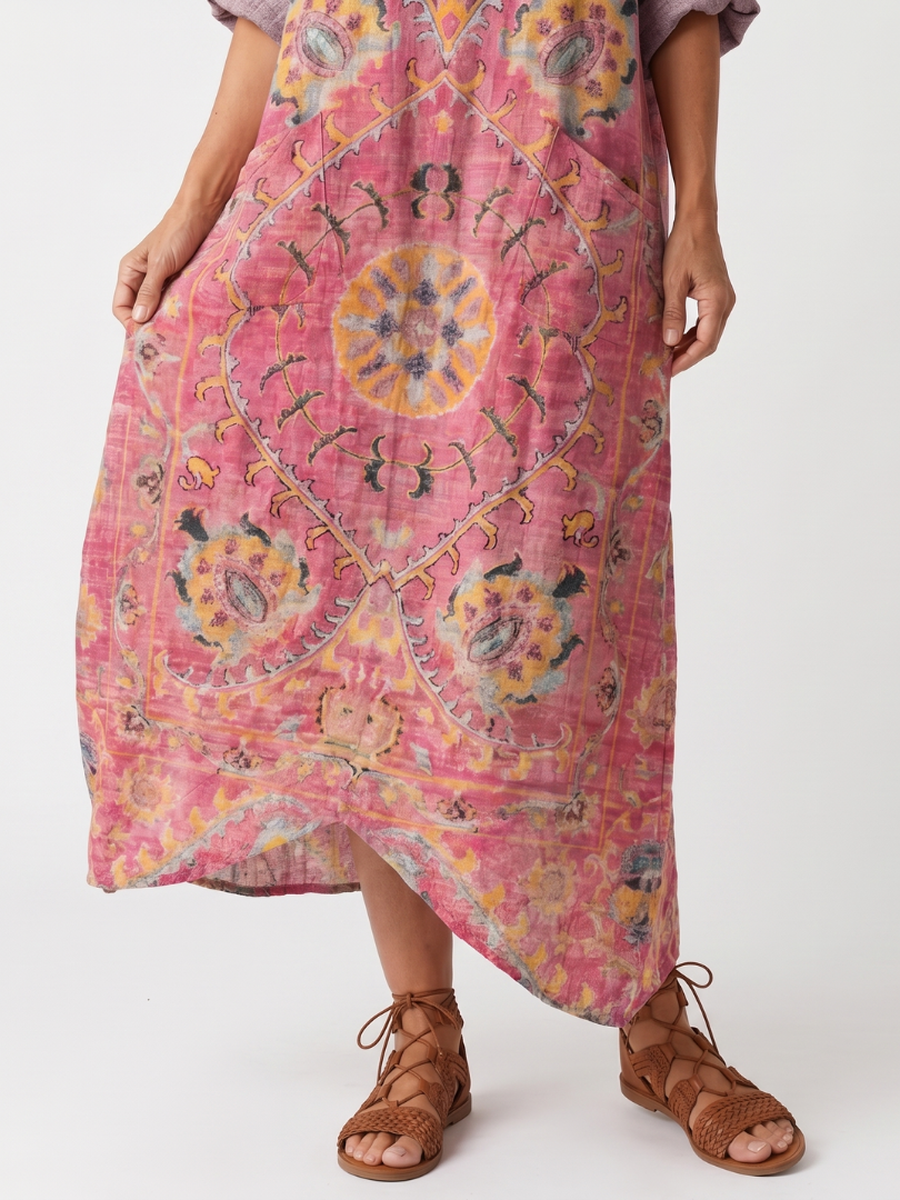 Robe Midi Imprimée à Poches Margot