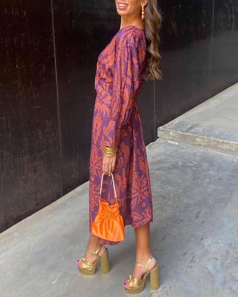 Robe Mi-Longue Imprimée Chloé