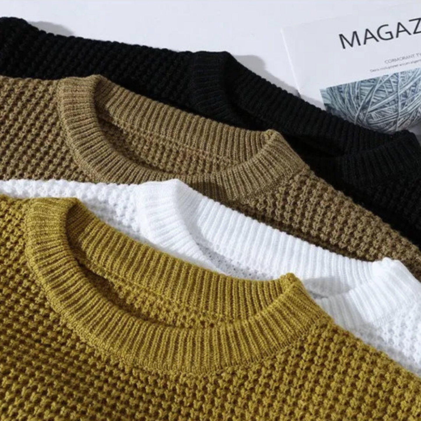 PULL EN NID D'ABEILLE PREMIUM
