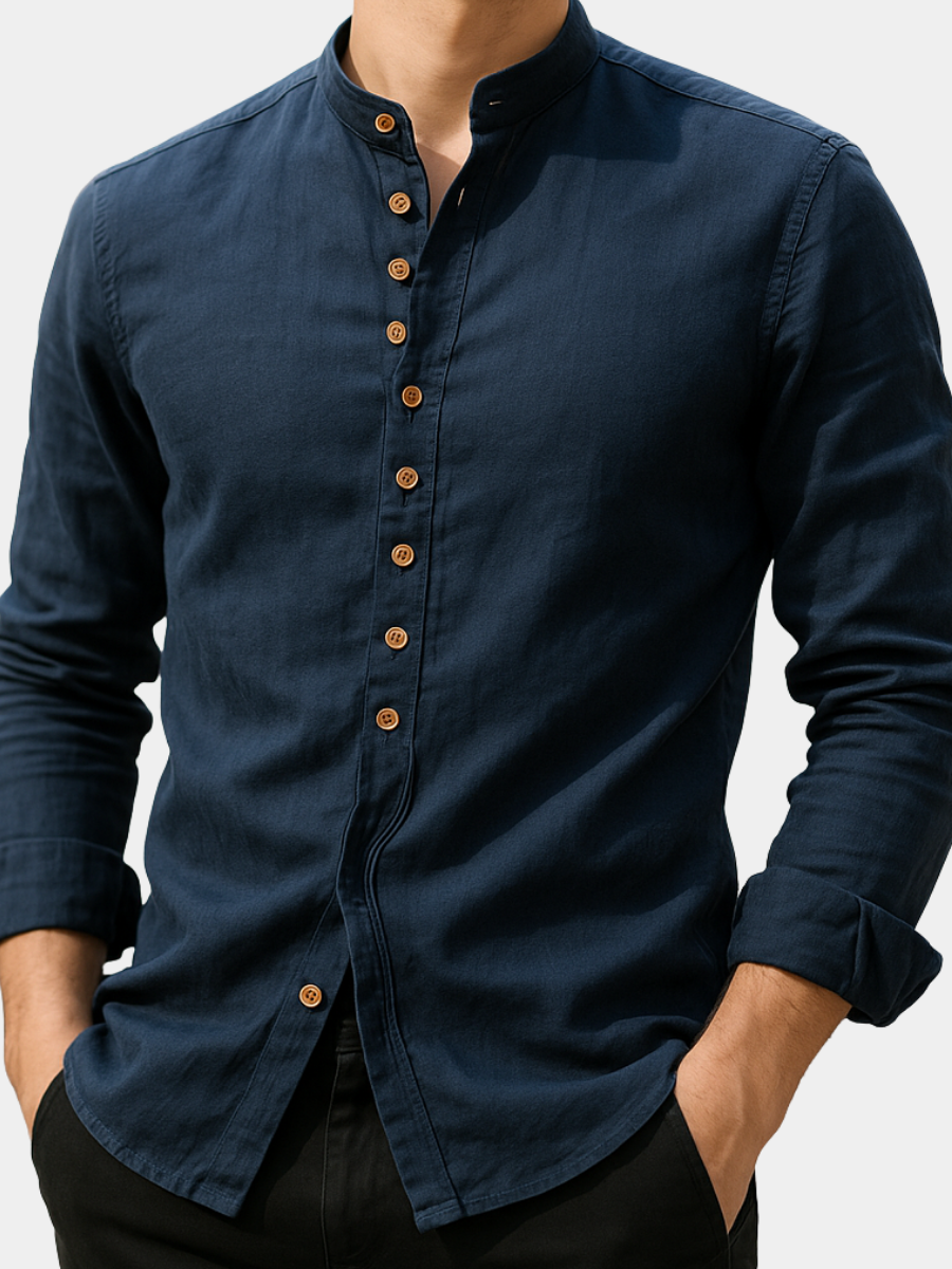 CHEMISE EN LIN ET COTON POUR HOMME