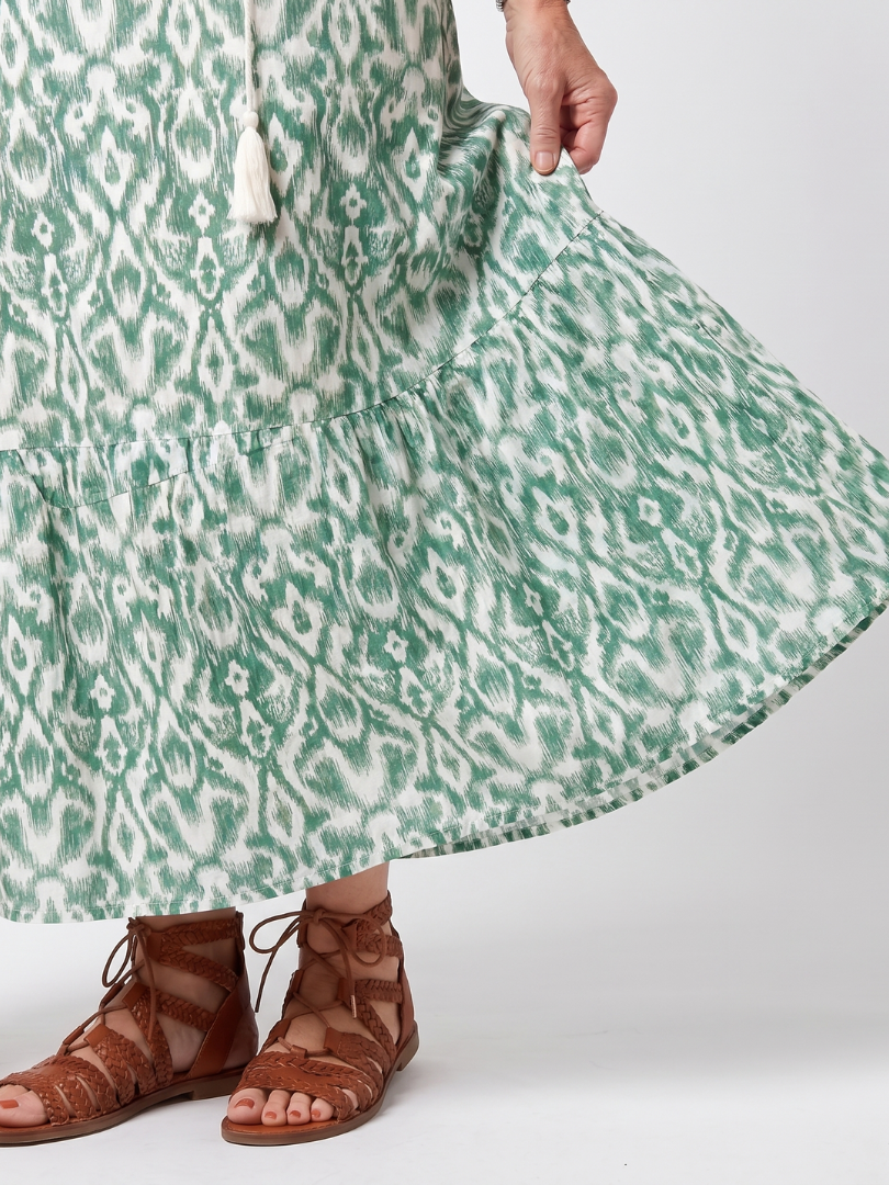 Robe Midi Bohème à Pompons Florence