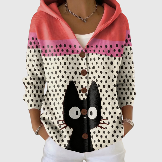 Laure | Veste en Maille à Capuche