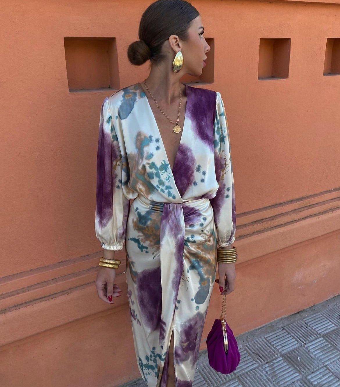 Robe Portefeuille Satinée Léa