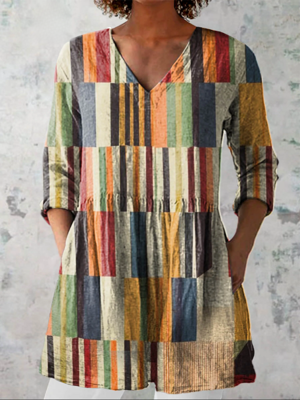 Blouse Longue Fluide Col V Charlotte
