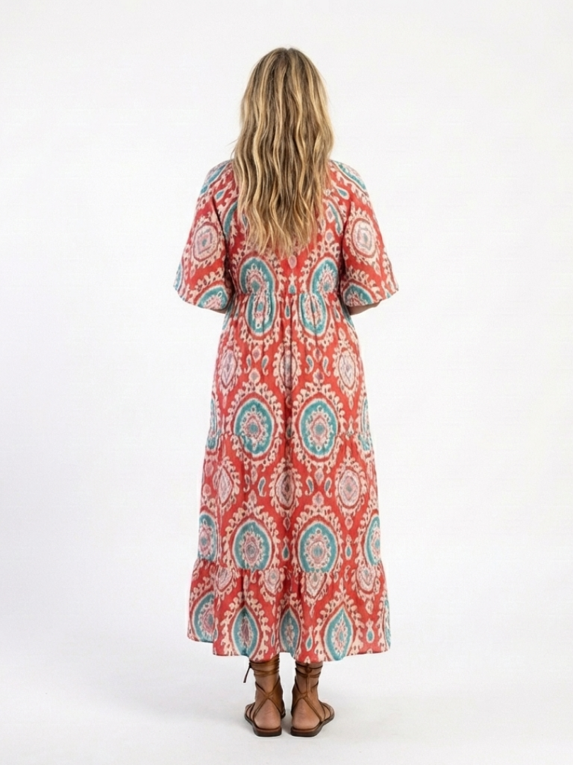 Robe Midi Imprimée Cachemire Martine