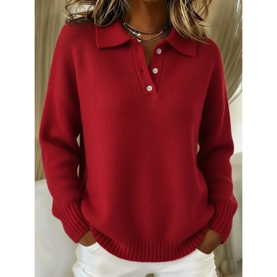 Marine - Pull Polo Doux