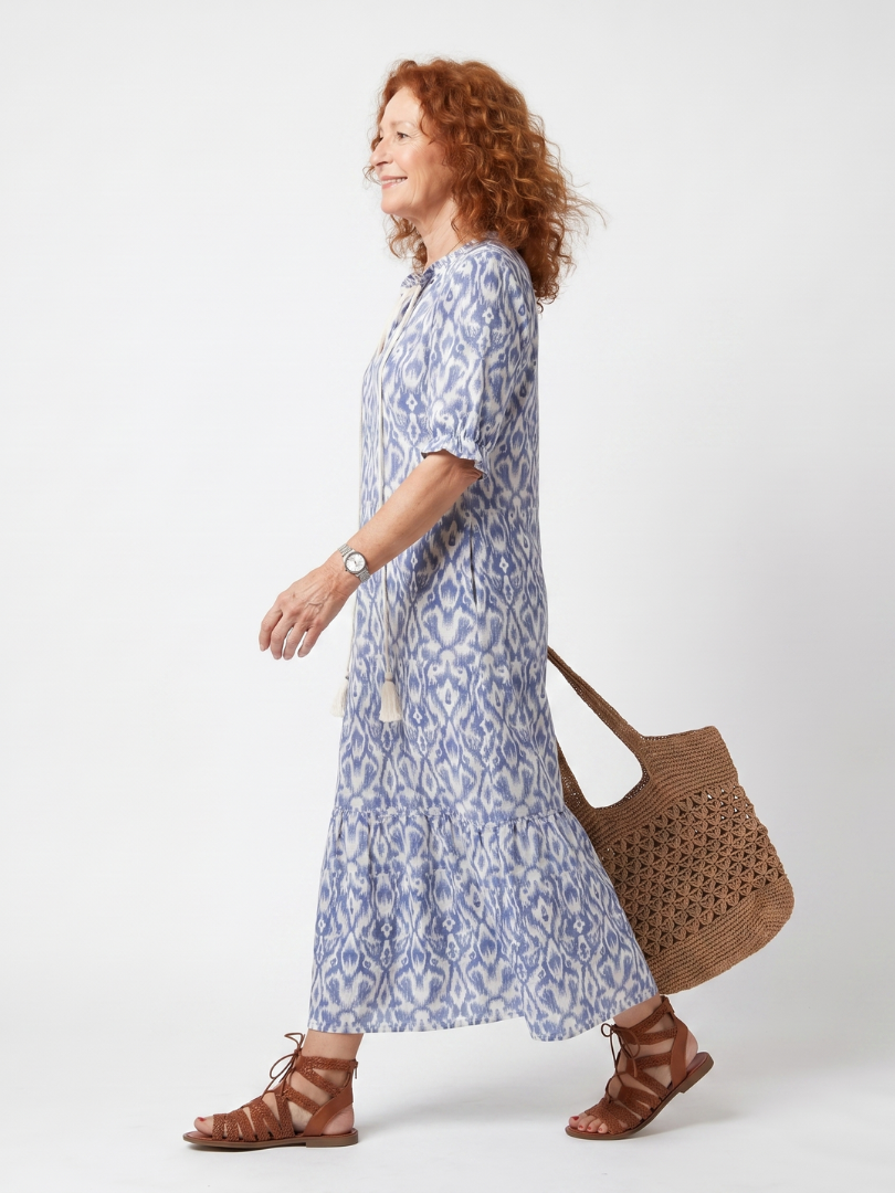Robe Midi Fluide Imprimée Nicole