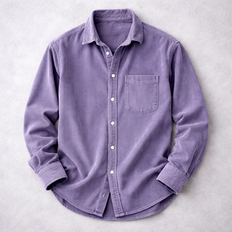 CHEMISE CLASSIQUE EN VELOURS CÔTELÉ POUR HOMMES