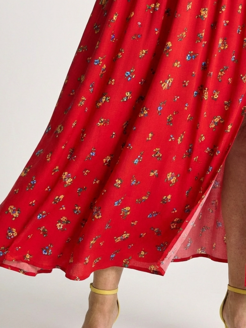Claire Marceaux | Robe Midi à Manches Bouffantes Delphine