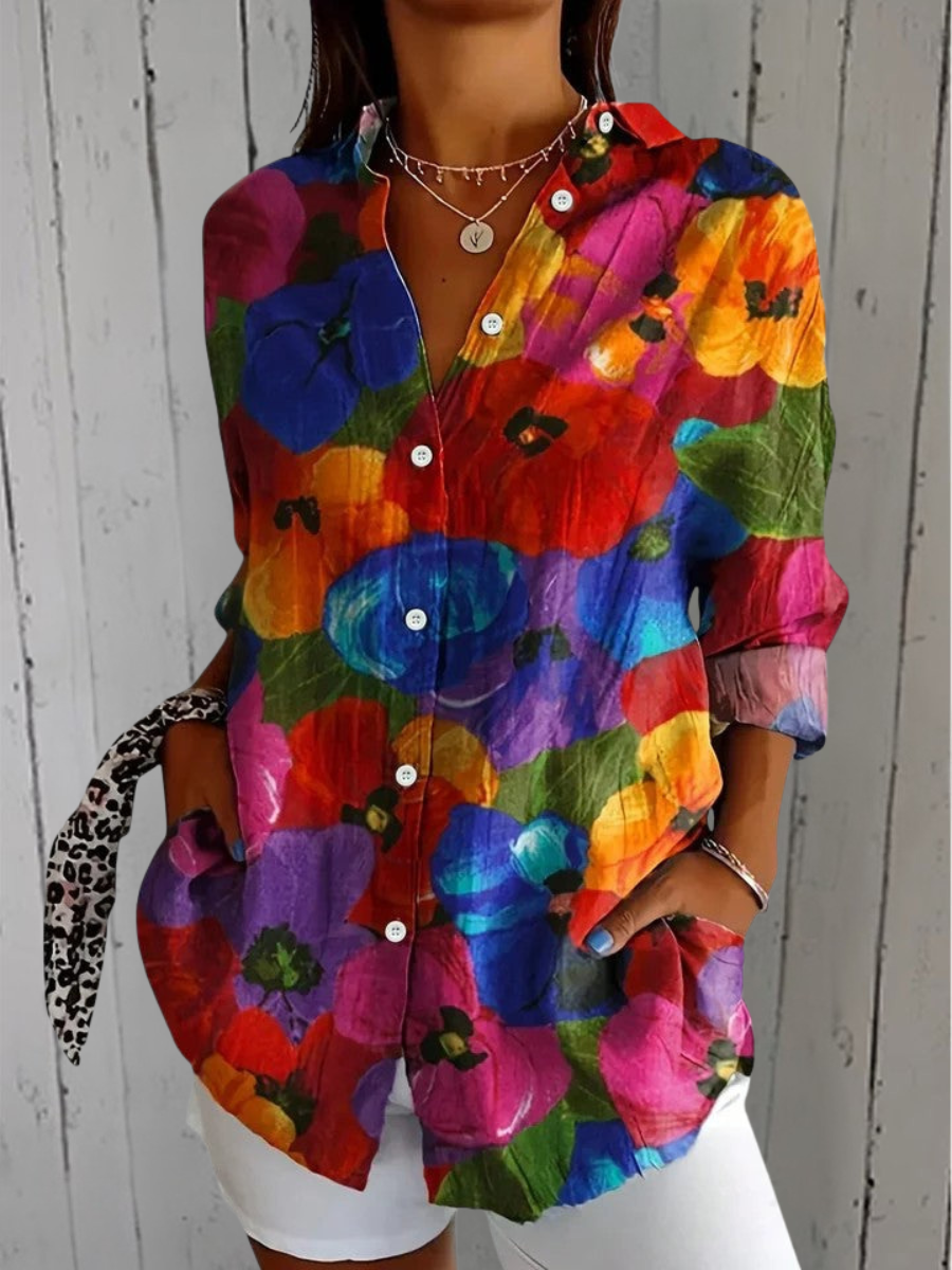 Claire Marceaux | Blouse Estivale Colorée Claire