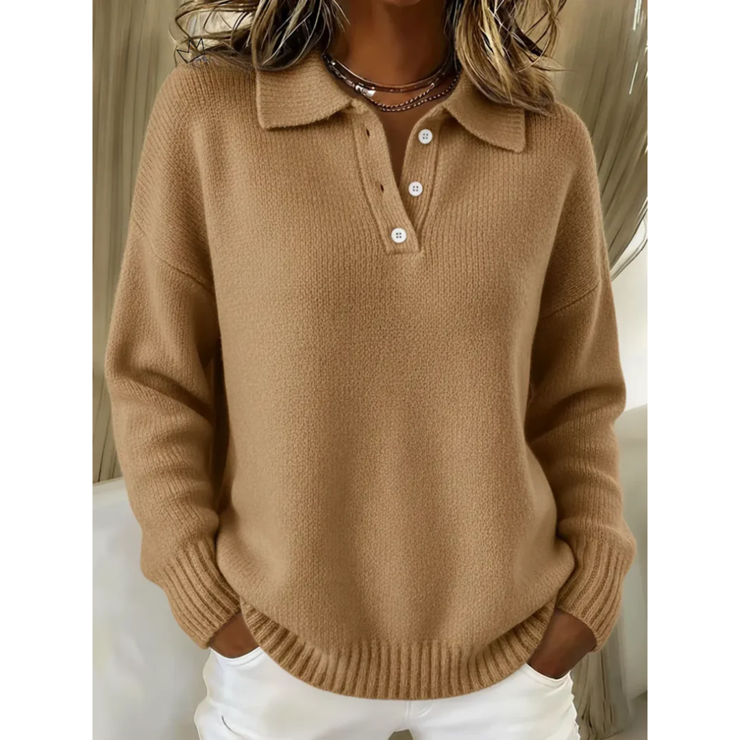 Marine - Pull Polo Doux