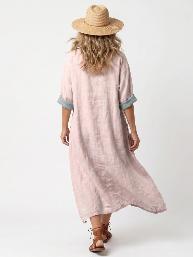 Robe Midi Brodée à Poches Mathilde