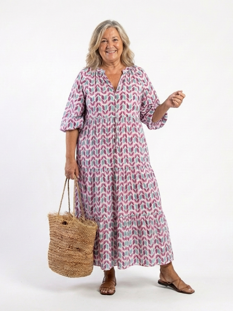 Robe midi à manches longues Mireya