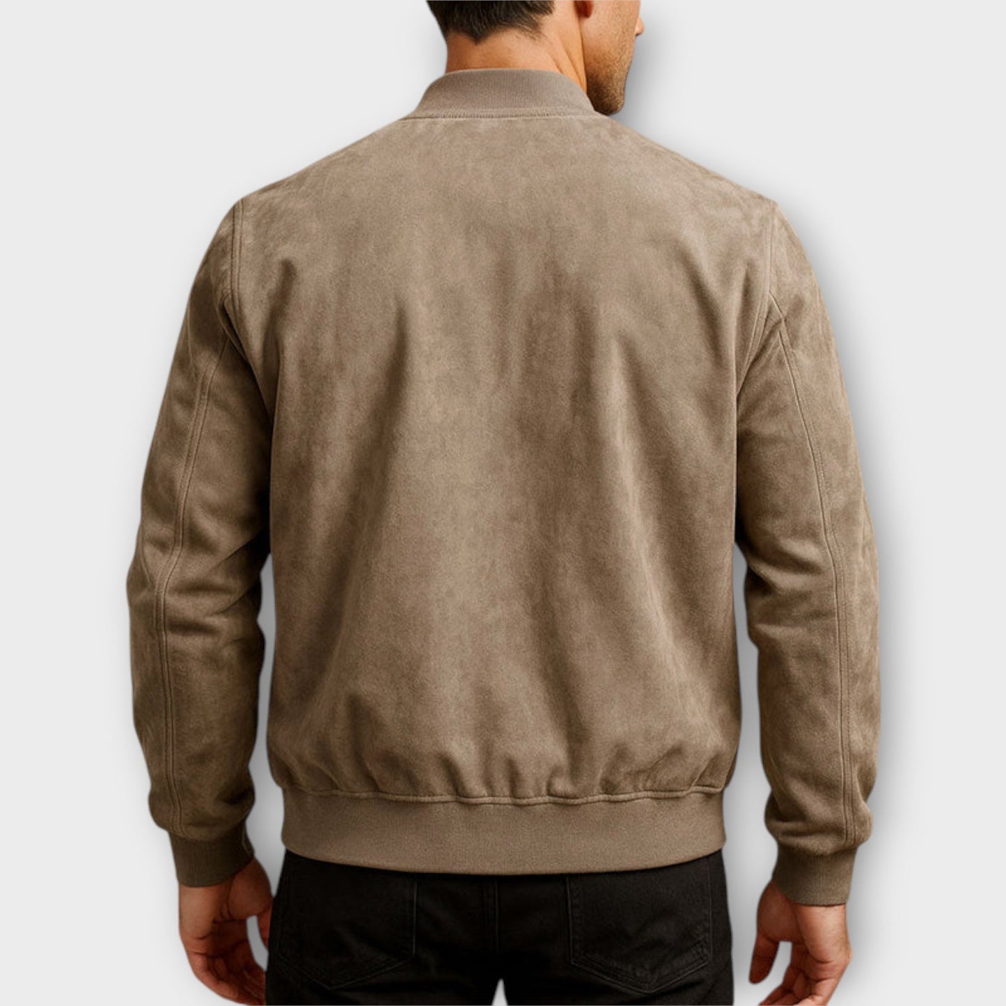 VESTE BOMBER EN CUIR SUEDE HOMME