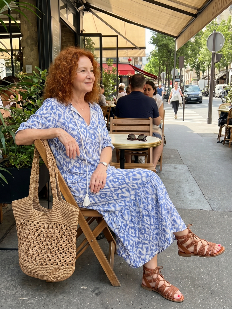 Robe Midi Fluide Imprimée Nicole