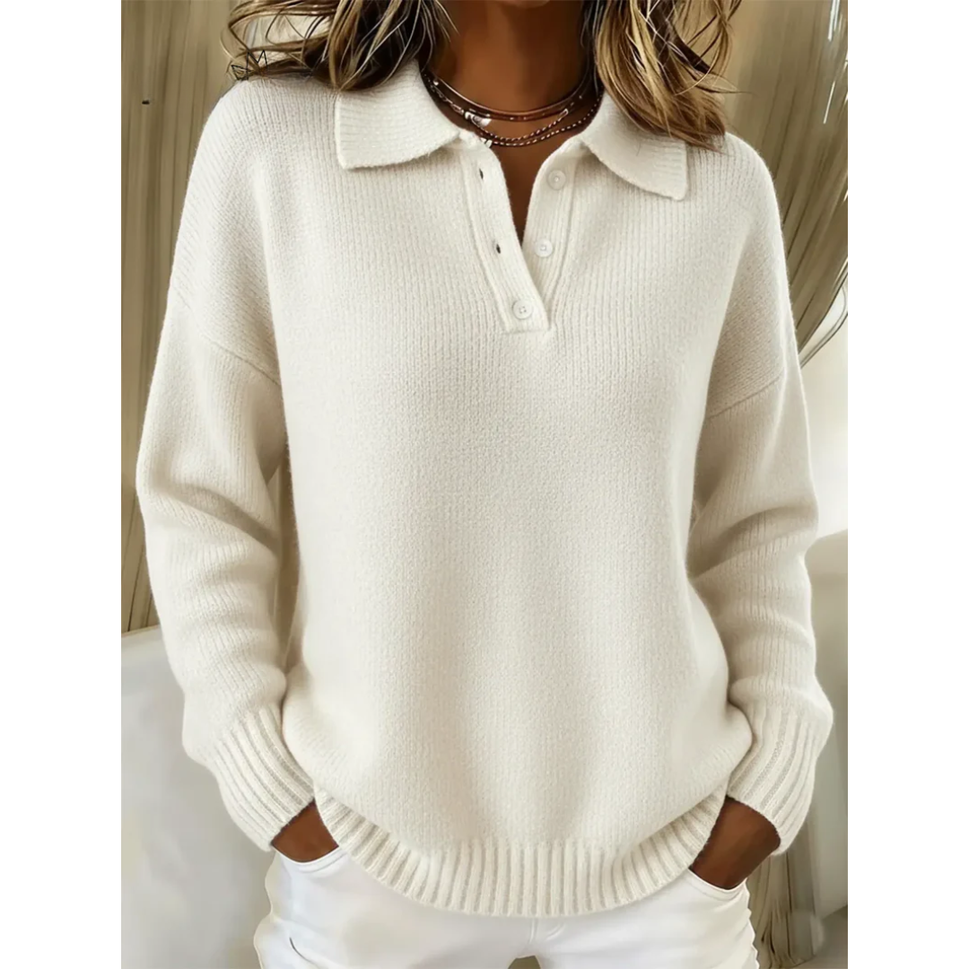 Marine - Pull Polo Doux