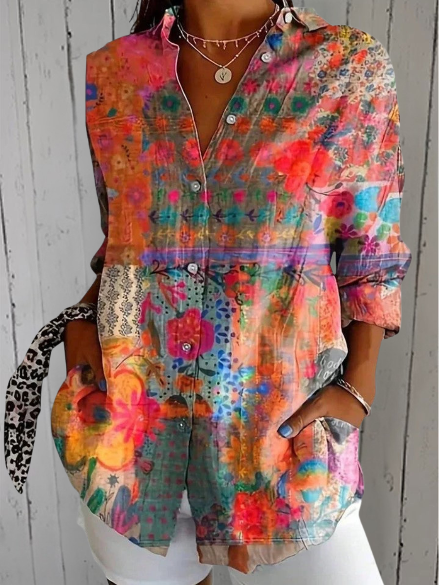Claire Marceaux | Blouse Estivale Colorée Claire