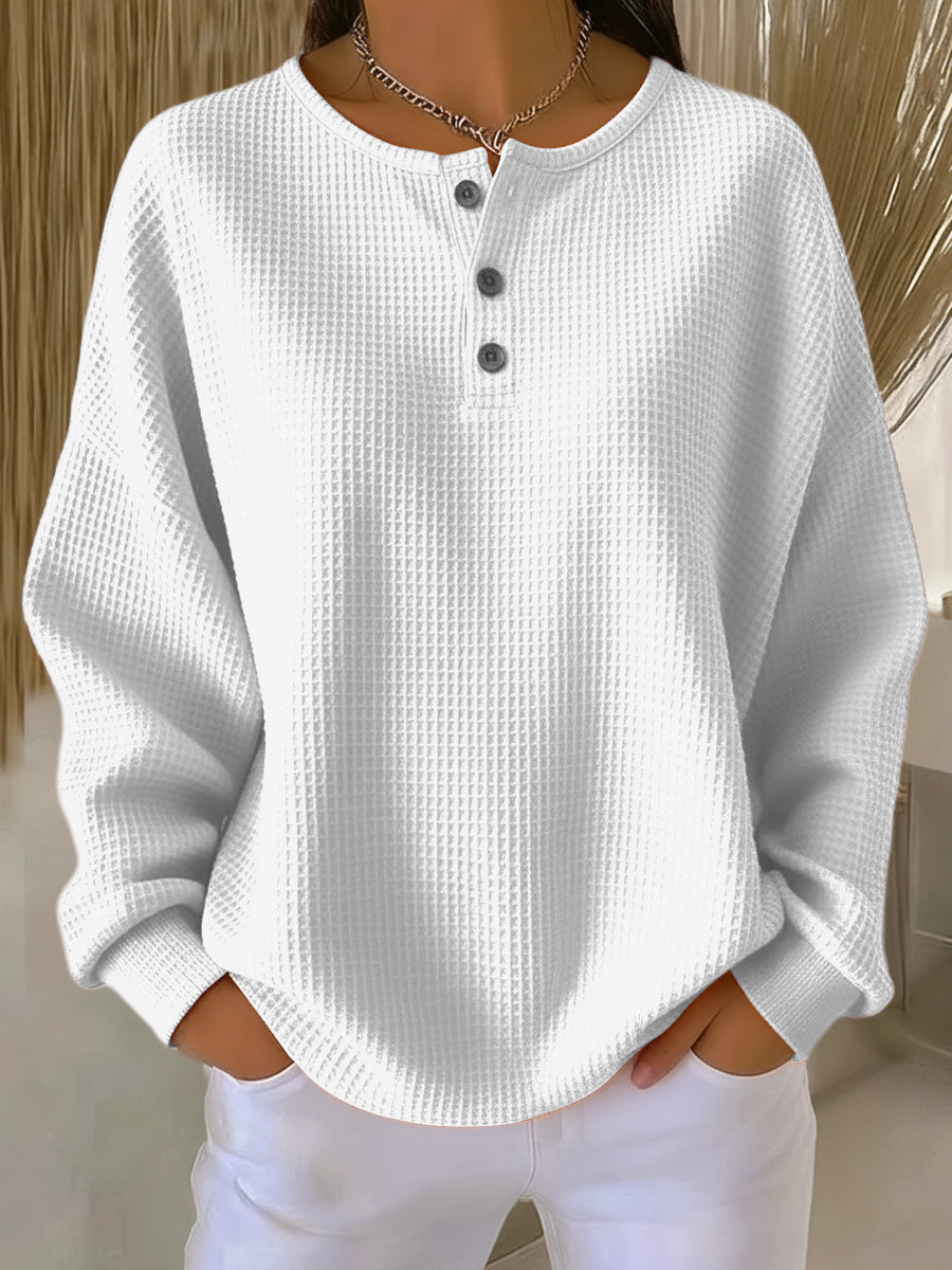 Mirabelle - Sweat Henley Gaufré