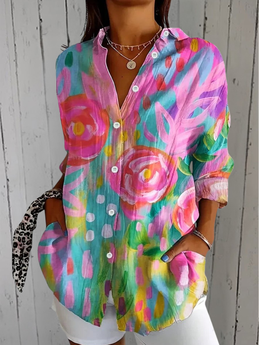 Claire Marceaux | Blouse Estivale Colorée Claire