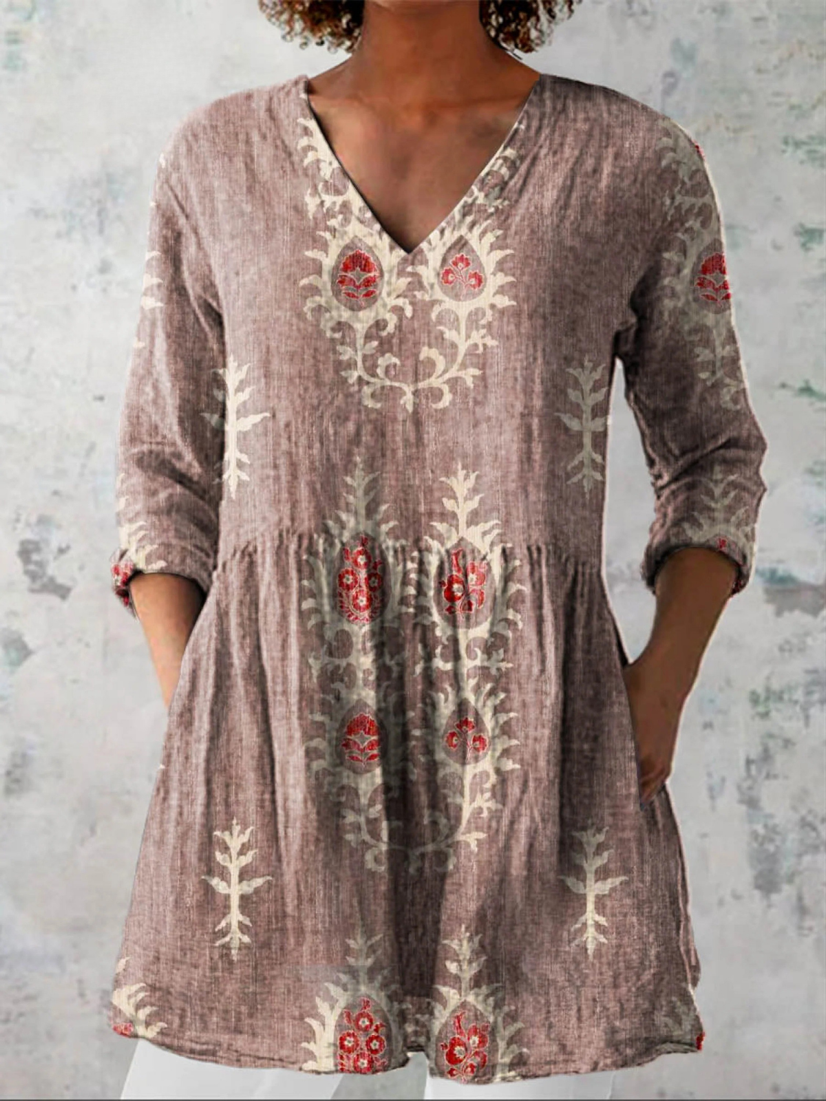 Blouse Longue Col V Fluide Aveline
