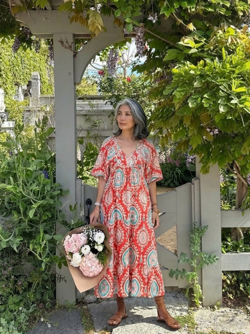 Robe midi à imprimé paisley Zaria