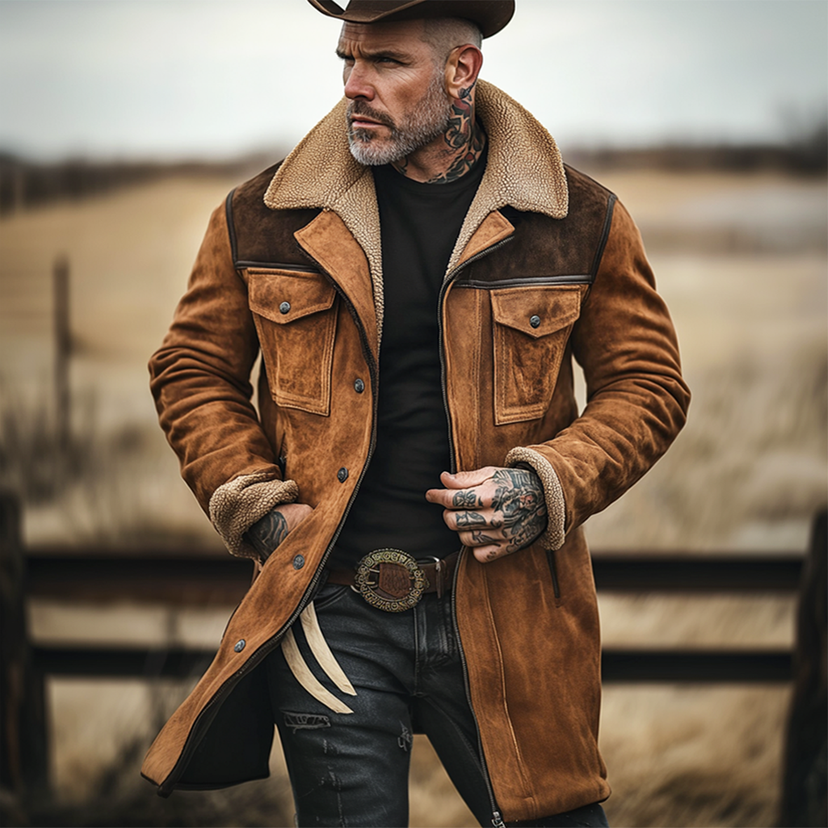 MANTEAU LONG CLASSIQUE POUR HOMME