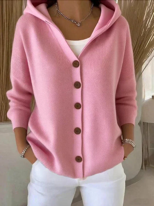 Rosalie - Gilet en Maille à Capuche