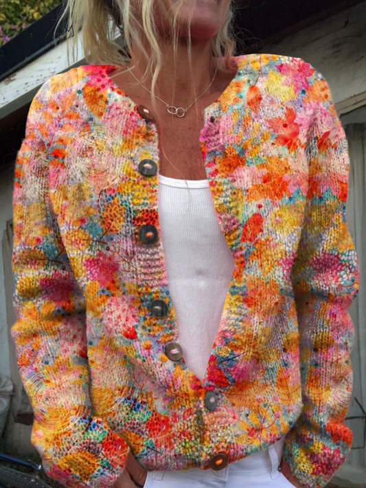 Hélène | Cardigan en Maille Vintage