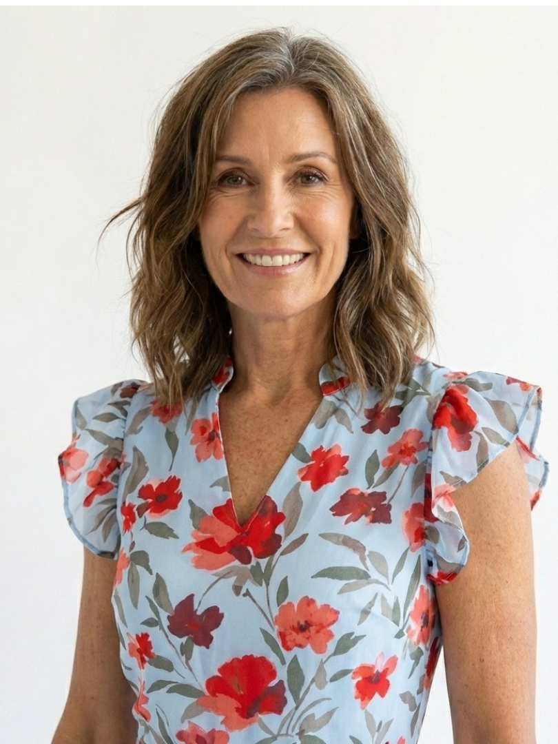 Robe Midi Évasée à Imprimé Floral Lila